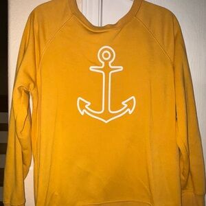 Old Navy - Yellow Anchor Sweatshirt Size - M